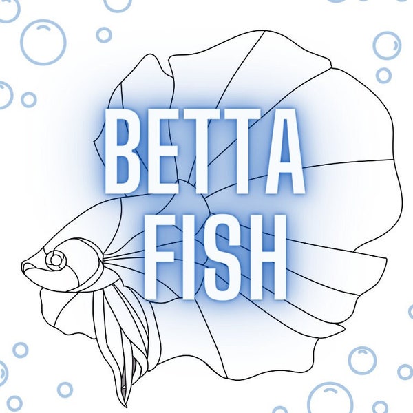 Betta Fish Vitrail Modèle Téléchargement Imprimable