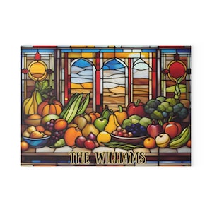 Glass Cutting Board, Stained Glass, Cutting Board, Personalize Cutting Board, Custom Cutting Board, Prep Board, Chef Gift, Gift for Cook