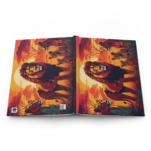 Lion Hardcover Journal: African Wildlife Notebook, Matte Finish