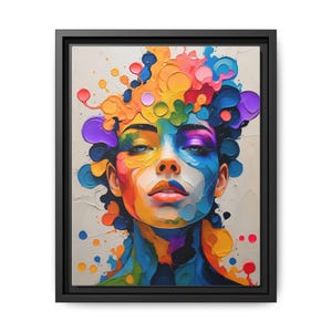 Vibrant Art Print, Colorful Abstract Framed Canvas Art for Home Décor, Unique Gift for Art Lovers, Wall Art for Living Room, Modern Décor