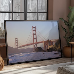 Golden Gate Bridge Sunset Photo Print – San Francisco Wall Art