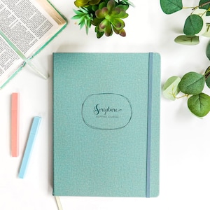 Scripture Mapping Journal | Bible Verse Mapping | Christian Journal for Bible Study | Steel Blue Color