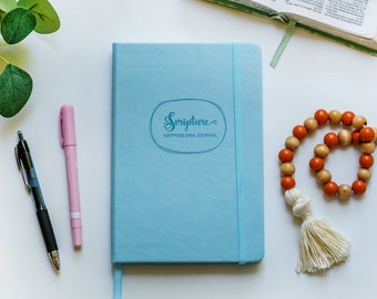 Mini Bible Verse Mapping Journal | Small Scripture Notebook | Christian Bible Study Gift | Baby Blue