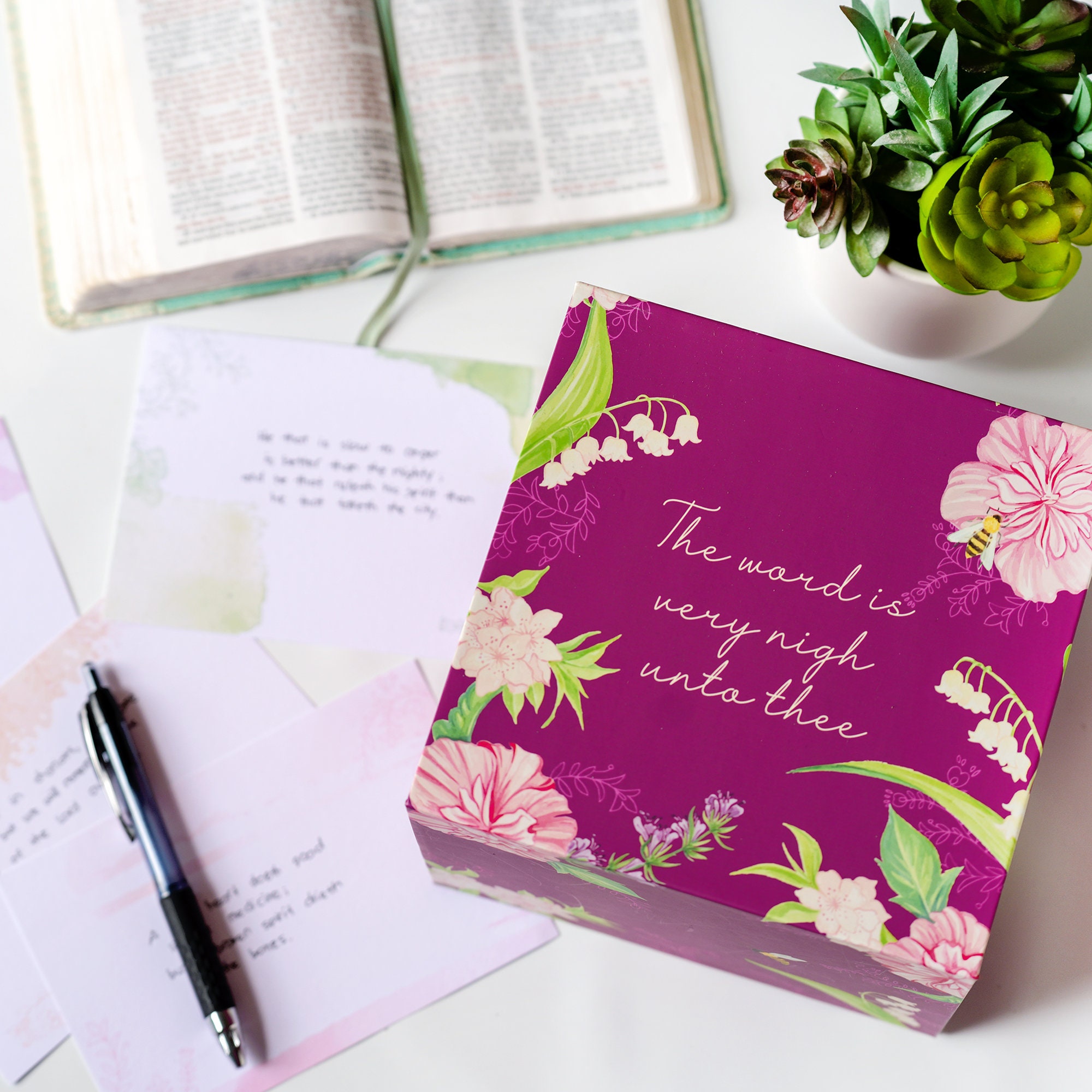 Scripture Memory Container Bible Verse Memory Card Box | Scripture Memorization | Charlotte Mason ...