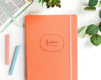 Scripture Mapping Journal | Bible Verse Mapping | Christian Journal for Bible Study | Shell Coral Color