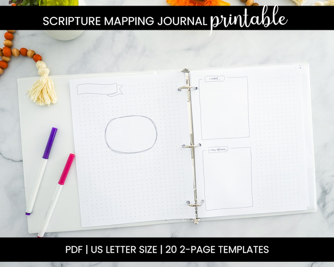 Scripture Mapping Journal Printable/digital Download (NOT A PHYSICAL