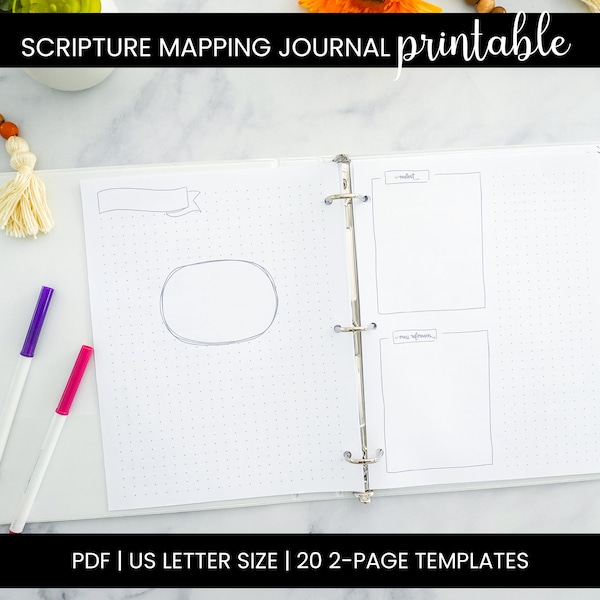 Scripture Mapping Journal Printable/Digital Download (NOT A PHYSICAL JOURNAL)