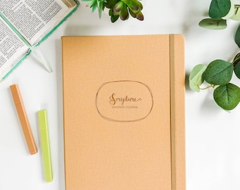 Scripture Mapping Journal | Bible Verse Mapping | Christian Journal for Bible Study | Sandy Brown Color