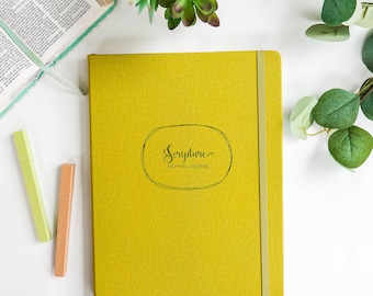 Scripture Mapping Journal | Bible Verse Mapping | Christian Journal for Bible Study | Moss Green Color