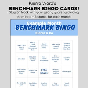 BENCHMARK BINGO | Actually Reach Your Yearly Goals! | Productivity Tracker, Milestone Marker | Type A People