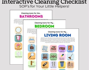 KID FRIENDLY SOP’s for Home Cleaning | Interactive Cleaning Checklists | Grow With Your Child!