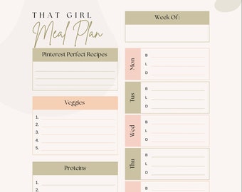 That girl meal planner