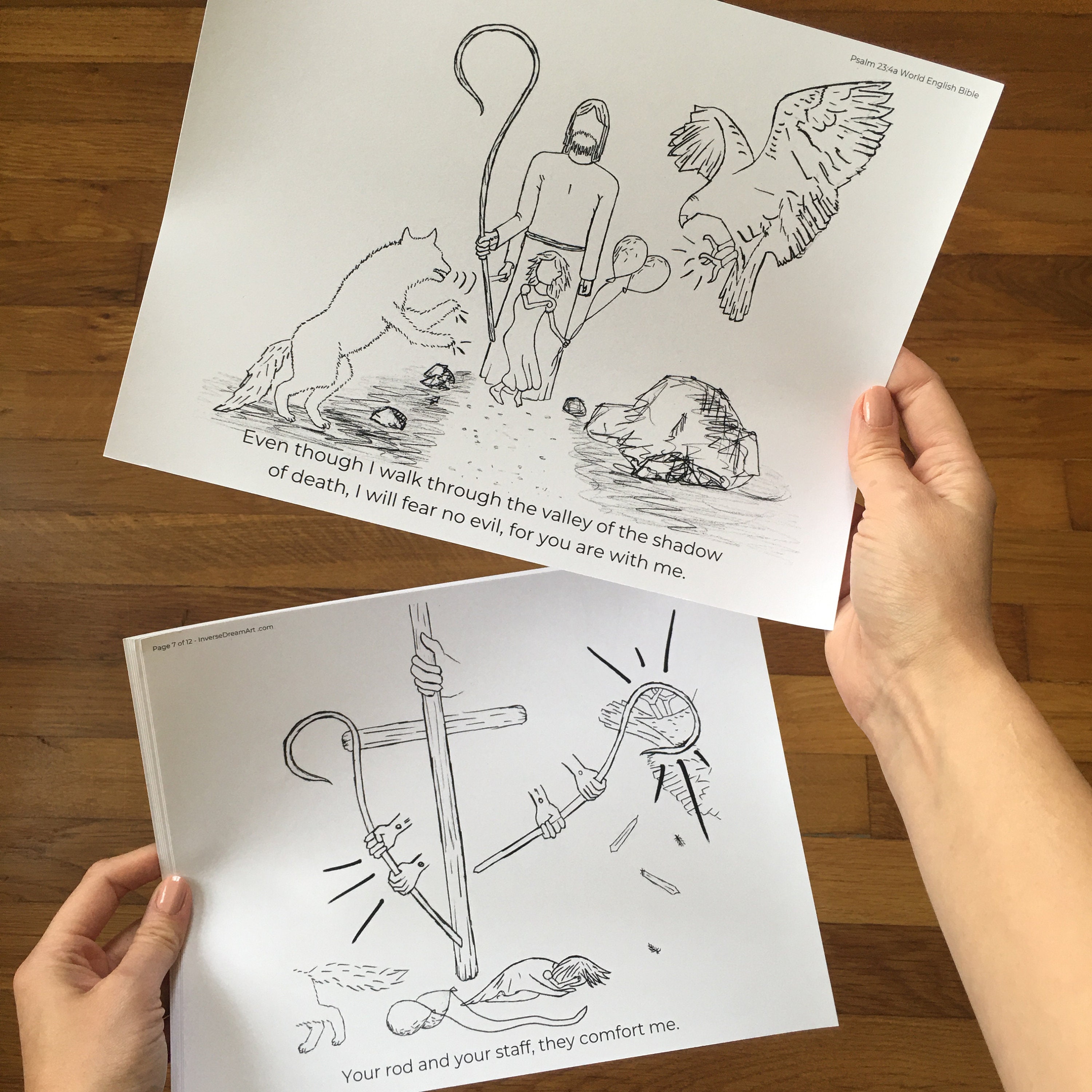 Psalm 23 Coloring Pages - 12 Pages - Printable Digital Download - Etsy