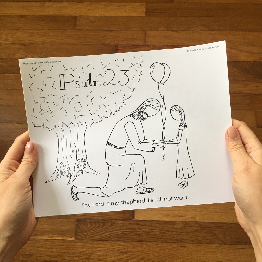 Psalm 23 Coloring Pages - 12 Pages - Printable Digital Download - Etsy