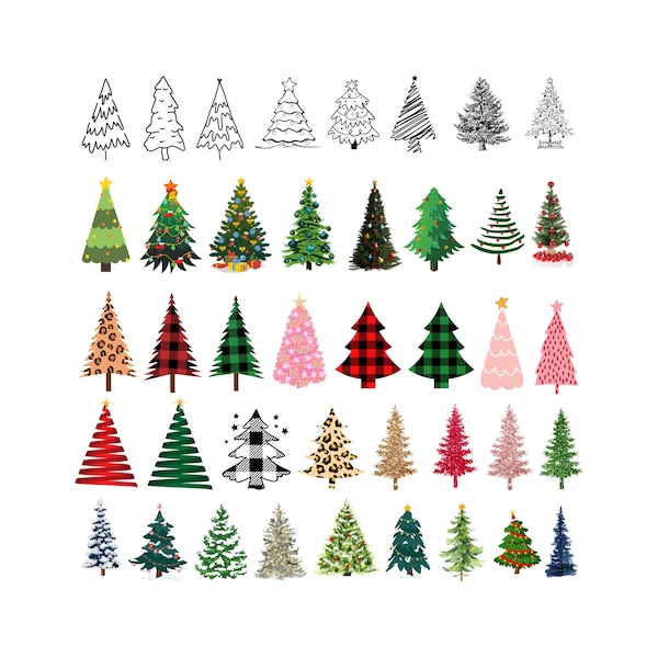 Tre svg Bundle / Tree Silhouette / Christmas Tree / Svg Cut File For Cricut