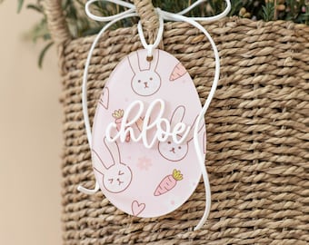Easter Egg Name Tag Clear Acrylic | First Easter Acrylic Lettering Name Sign, Keepsake, Kids Easter Basket Decor, Photoshoot Prop