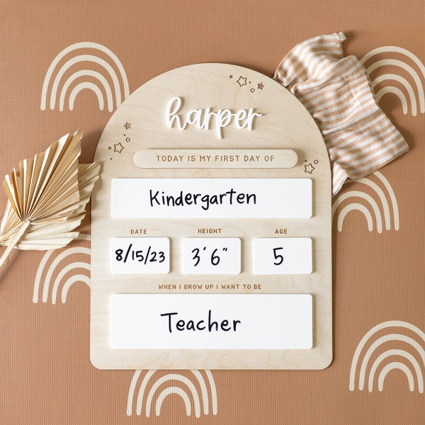First Day Of Kindergarten Sign Butterfly Etsy