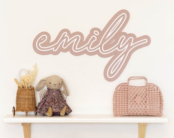 Custom Name Sign | Wooden Cut Out Name Sign, Nursery Decor, Baby Name Sign, Personalized Name Sign, Wedding Decor, Wall Decor, Cursive Sign