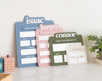 Personalized First Day of School Sign, First Day of School Board Sign, Custom First Day of School Dry Erase Board, Back to School Photo Prop