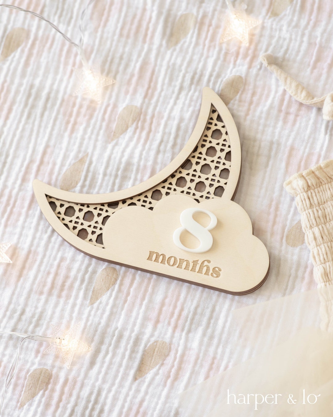 Sun & Moon Wooden Milestone Cards
