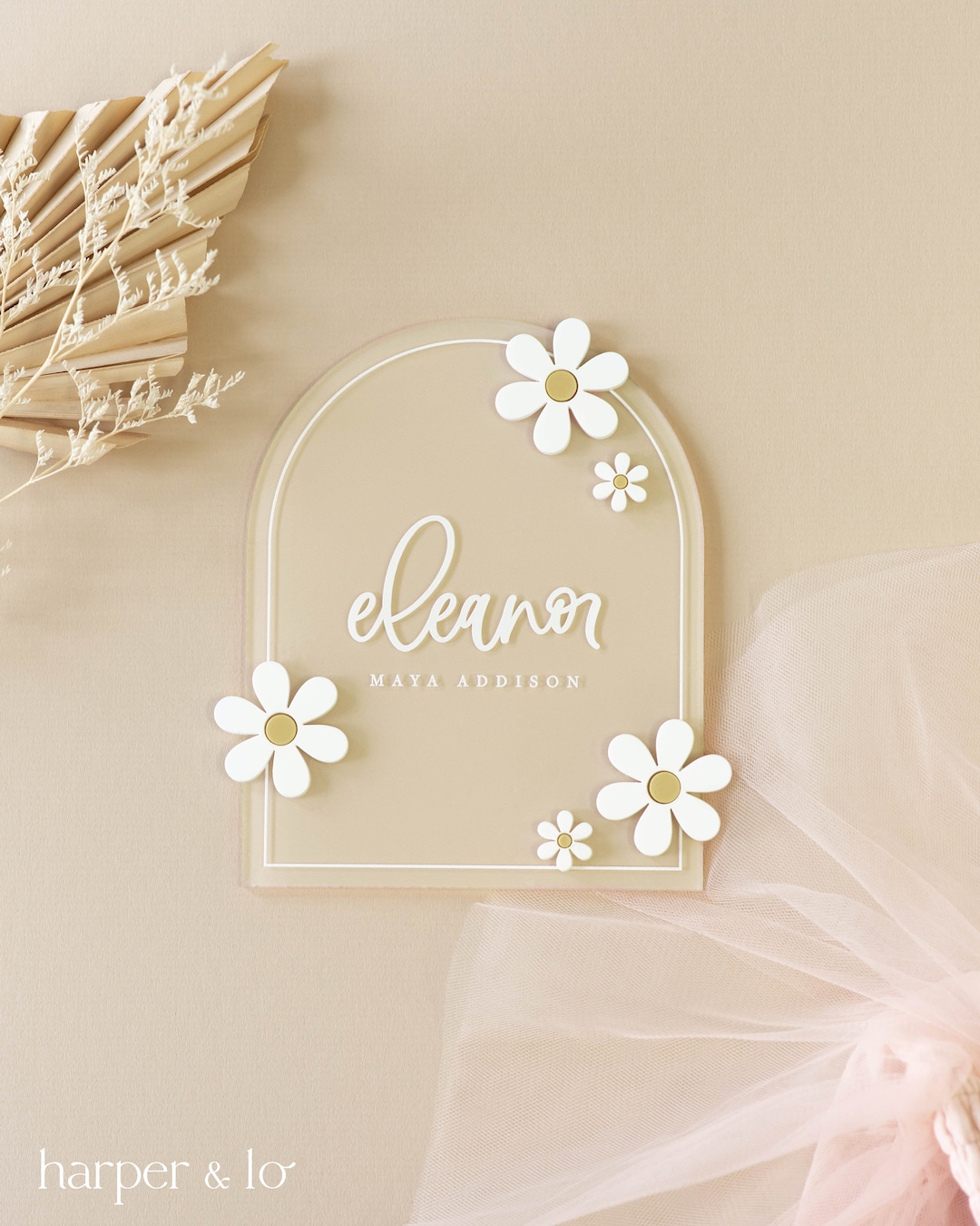 Acrylic Daisy Flower Arched Milestone Cards | Monthly Milestone Markers ...