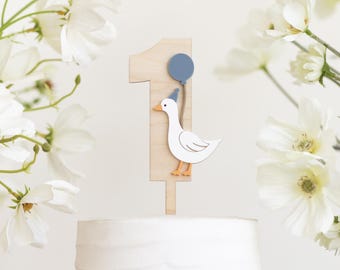 Silly Goose Cake Topper | First Birthday Cake Topper, Acrylic Topper, 1st Birthday Party, Silly Goose Party Decor, Baby Girl, Baby Boy