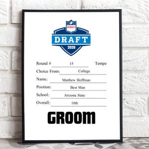 Tarjeta de selección de despedida de soltero