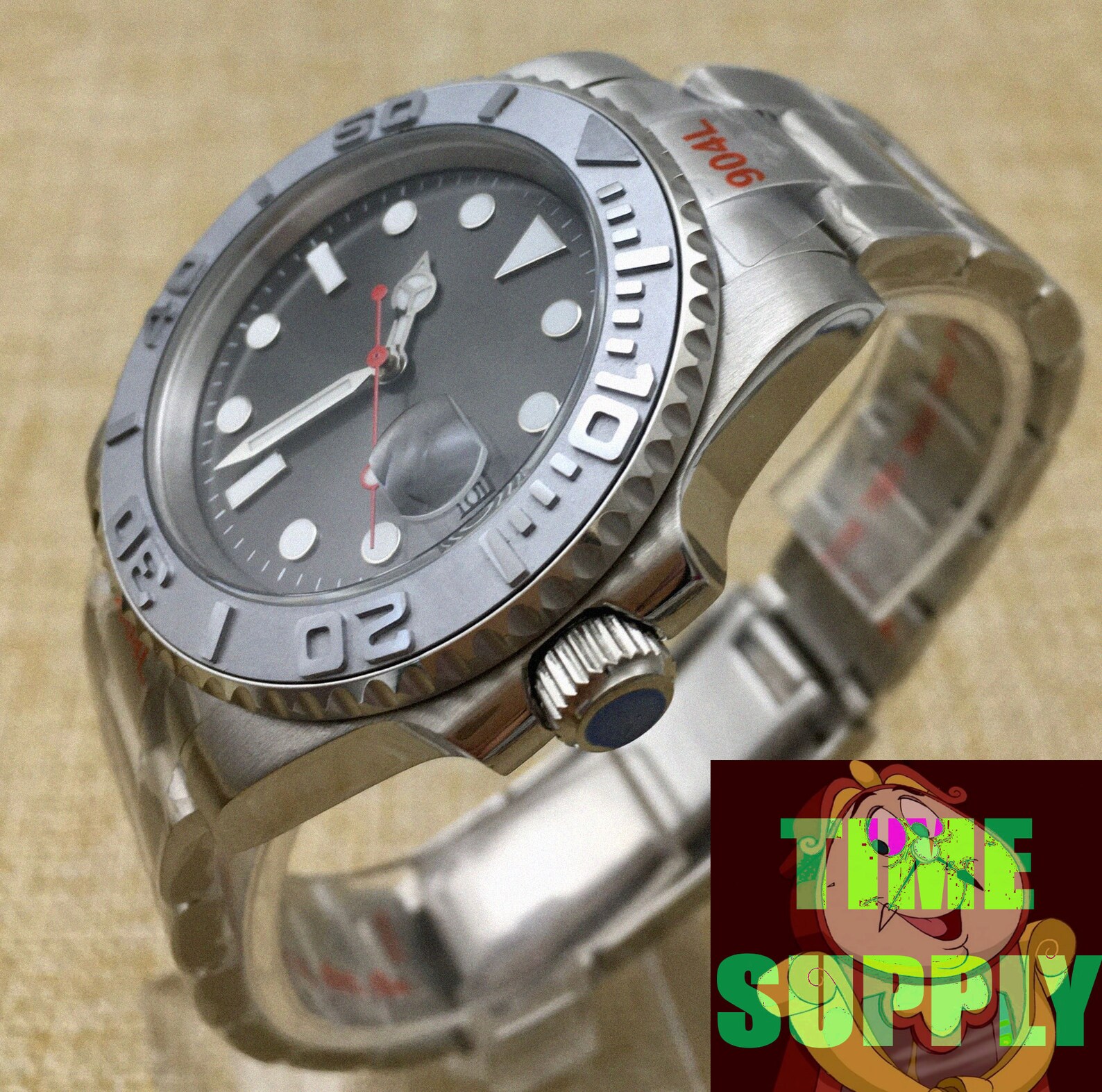 Grey Sub 40mm Watch Cyclops Lens Ceramic Bezel Stainless Etsy