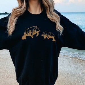 Embroidered manatee sweatshirt
