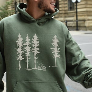 Mountain Bike Hoodie Sweatshirt Mountain Biker Boyfriend Gifts Bicycle Top Cycling Clothes Off-Road Trail Riding All Mountain Cross Country