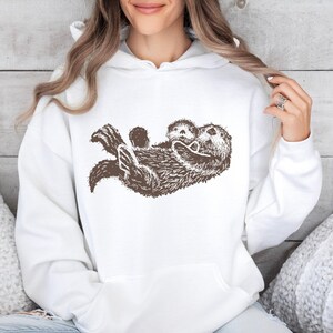 Sea otter hoodie sweatshirt