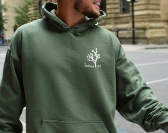 Joshua Tree Hoodie | Outdoorsy Hoodie | Hiking Hoodie | Tree Hoodie for Men | Joshua Tree Sweatshirt | Joshua Trees | Pastel Pink Hoodies