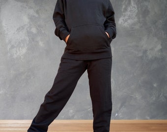 LUXURY ORGANIC Sweat Suit Sweat Pants Hoodie Mens Graphic Sweatpants Women Statement Pants Fleece Sweatpants Basic Sweatsuit Plain Hoodie