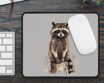 Raccoon Mousepad Gaming Raccoon Mouse Pad Cute Racoon Cottagecore Woodland Animal Lover Gift for Gamers Trash Panda