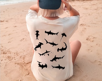 Hammerhead Shark Shirt Marine Life Shirt Ocean Animal Shirt Mens Graphic T Shirt Coconut Girl Clothes Shark Lover Gift Stingray Beachy Shirt