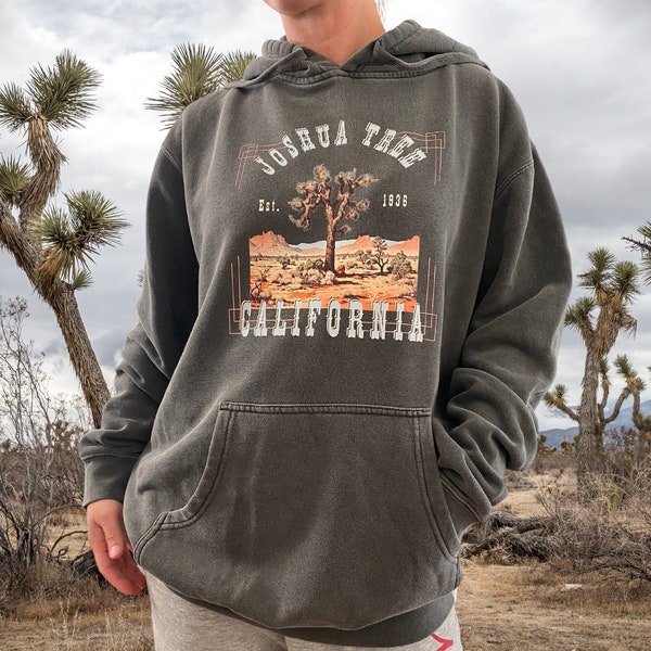 Joshua Tree Hoodie Western Hoodie Modern Western Mens Joshua Tree Unisex Hoodie Granola Girl Aesthetic Oversized Hoodie Aesthetic Distressed