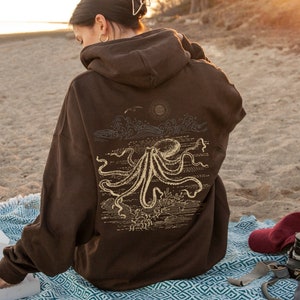 【MENSPANDA】Side Shibori Vintage Dying Washing Sweatshirt Vintage Shark Hoodie Hammerhead Sweatshirt Great White