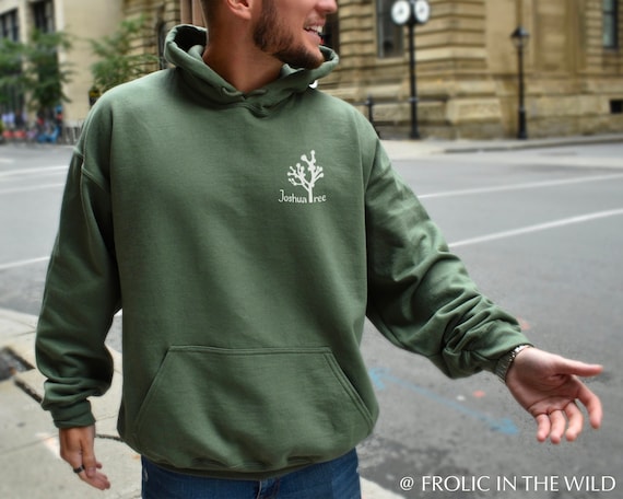 Joshua Tree Hoodie | Outdoorsy Hoodie | Hiking Hoodie | Tree Hoodie for Men | Joshua Tree Sweatshirt | Joshua Trees | Pastel Pink Hoodies