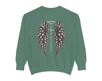 Angel Wing Begonia Sweatshirt, Comfort Colors Sweater