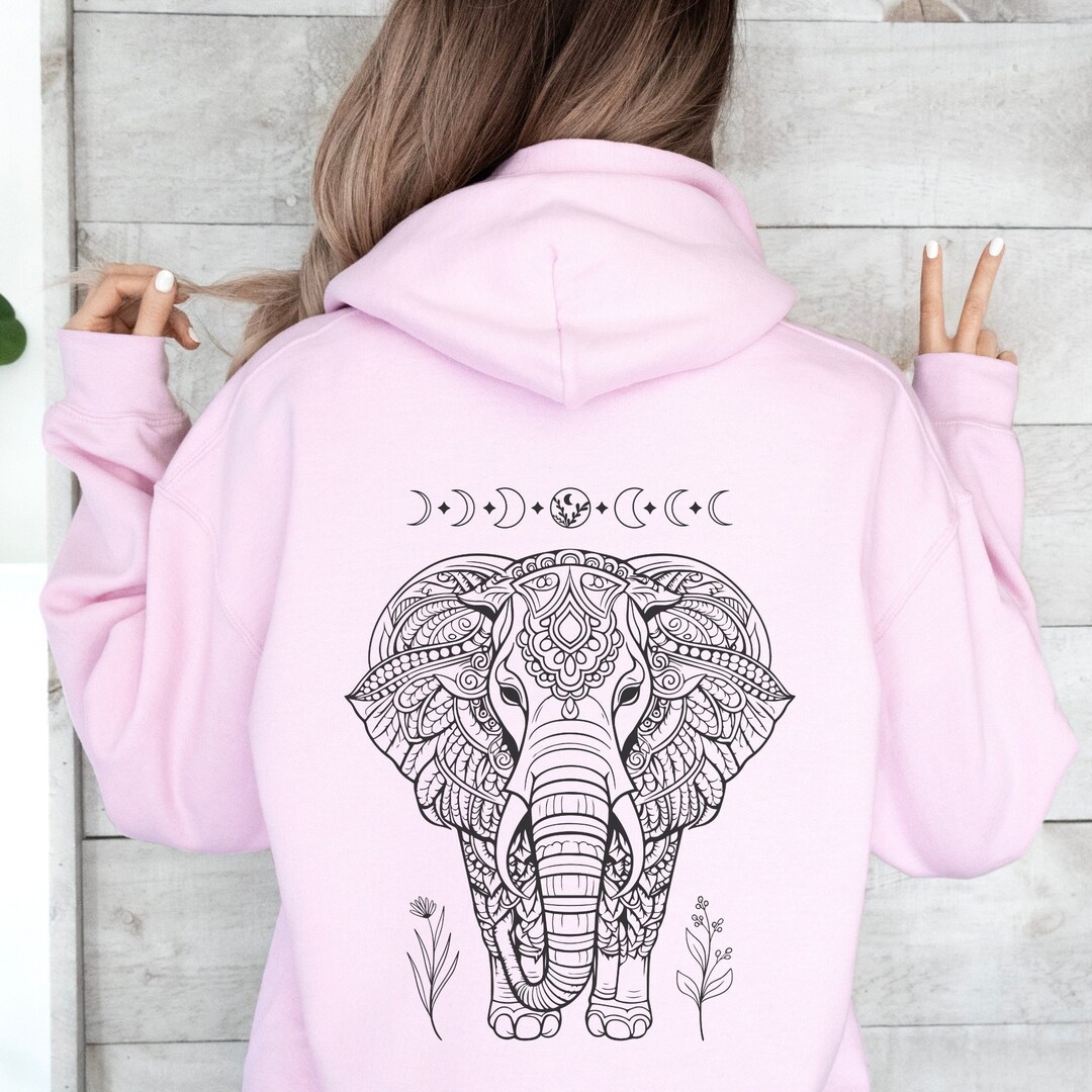 Tropical Pineapple Buddha Elephant Print Women Men Pullover Hoodie