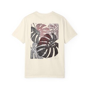 Monstera Shirt, Indoor Plants Shirt, Houseplant T shirt, Monstera Deliciosa Tshirt, Linocut Shirt image 9