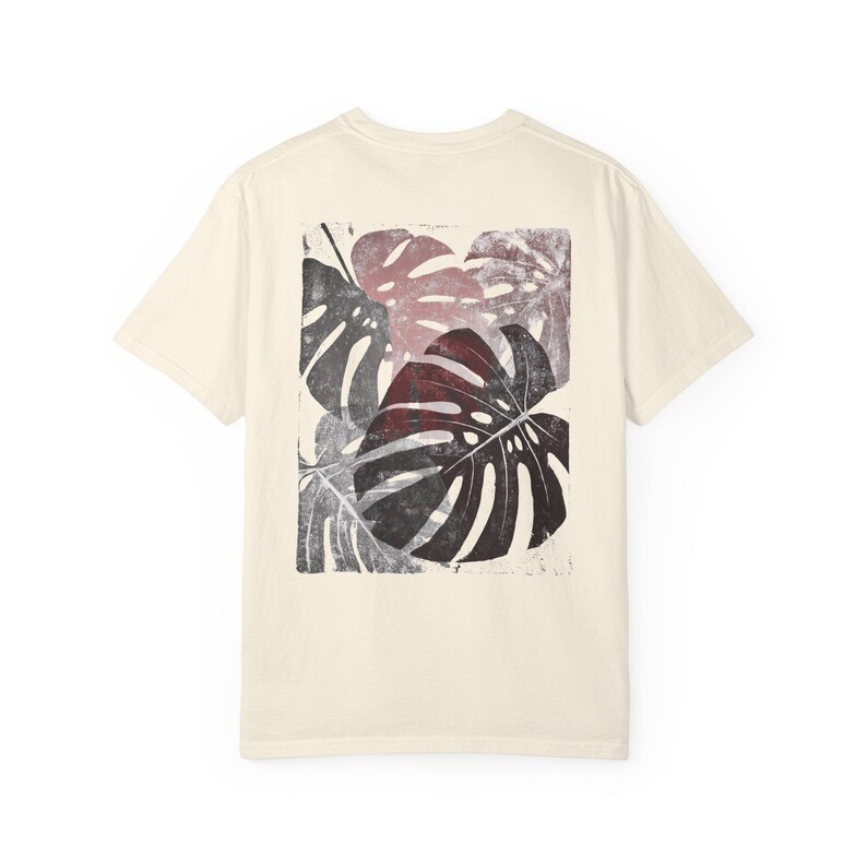 Monstera Shirt, Indoor Plants Shirt, Houseplant T shirt, Monstera Deliciosa Tshirt, Linocut Shirt image 9