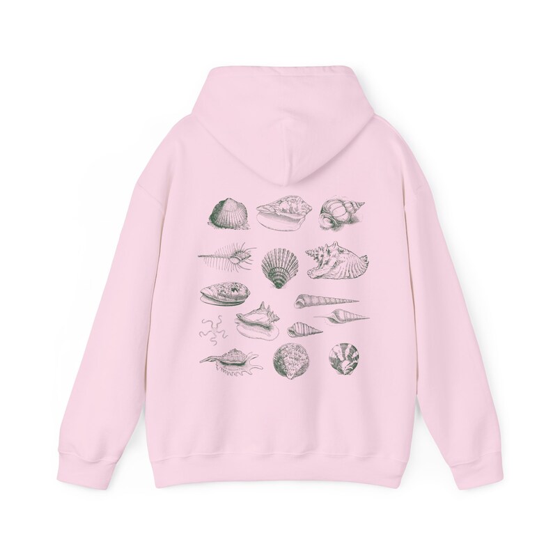Seashell Hoodie Coconut Girl Clothes Ocean Inspired Beach Stuff Outdoorsy Gift Beachy Hoodies Conch Shell Cowry Shell Clam Shell Sweatshirt image 8