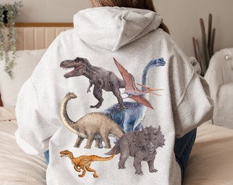Dinosaur Hoodie Prehistoric Animals Sweatshirt Extinct Creatures Hooded Sweater Mens Graphic Shirt Teenage Boy Gifts Nature T REX Fleece Top