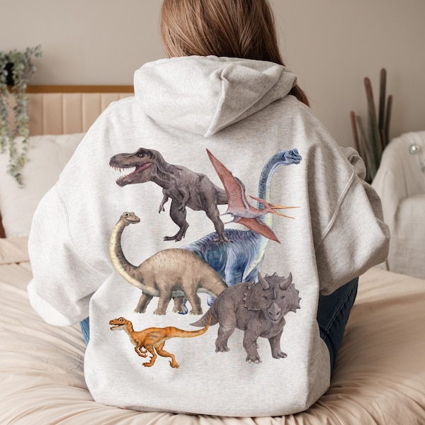 Dinosaur Hoodie - Watercolor Plesiosaur