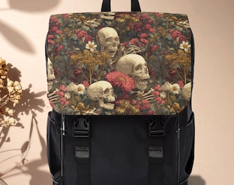 Skeleton Backpack Dark Cottagecore Aesthetic Unisex Casual Shoulder Back Pack