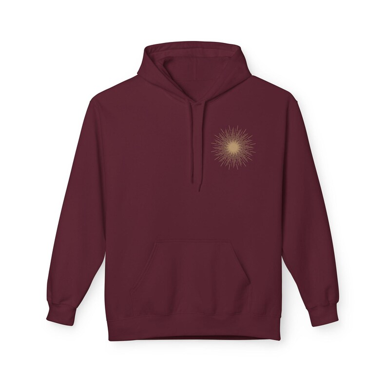 Celestial Hoodie Unisex Midweight Softstyle Fleece Hoodie Sun Stars Sweatshirt Mystical Constellation Clothes image 4