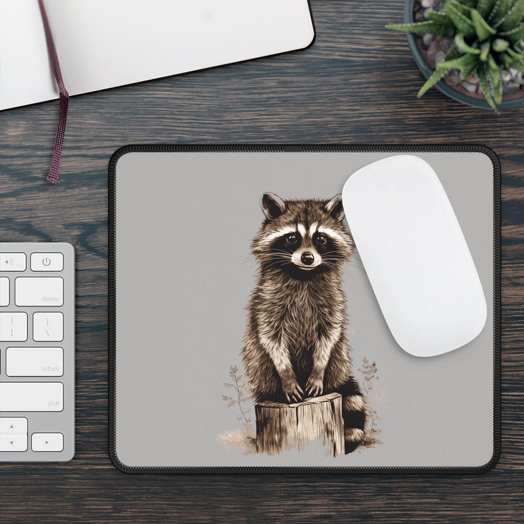 Raccoon Mousepad Gaming Raccoon Mouse Pad Cute Racoon Cottagecore ...
