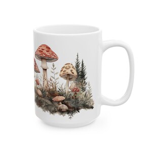 Mushroom Mug, White Ceramic Mug, (11oz, 15oz), Coffee Cups, Tea Mugs, BPA and Lead-Free, Microwave and Dishwasher Safe afbeelding 10