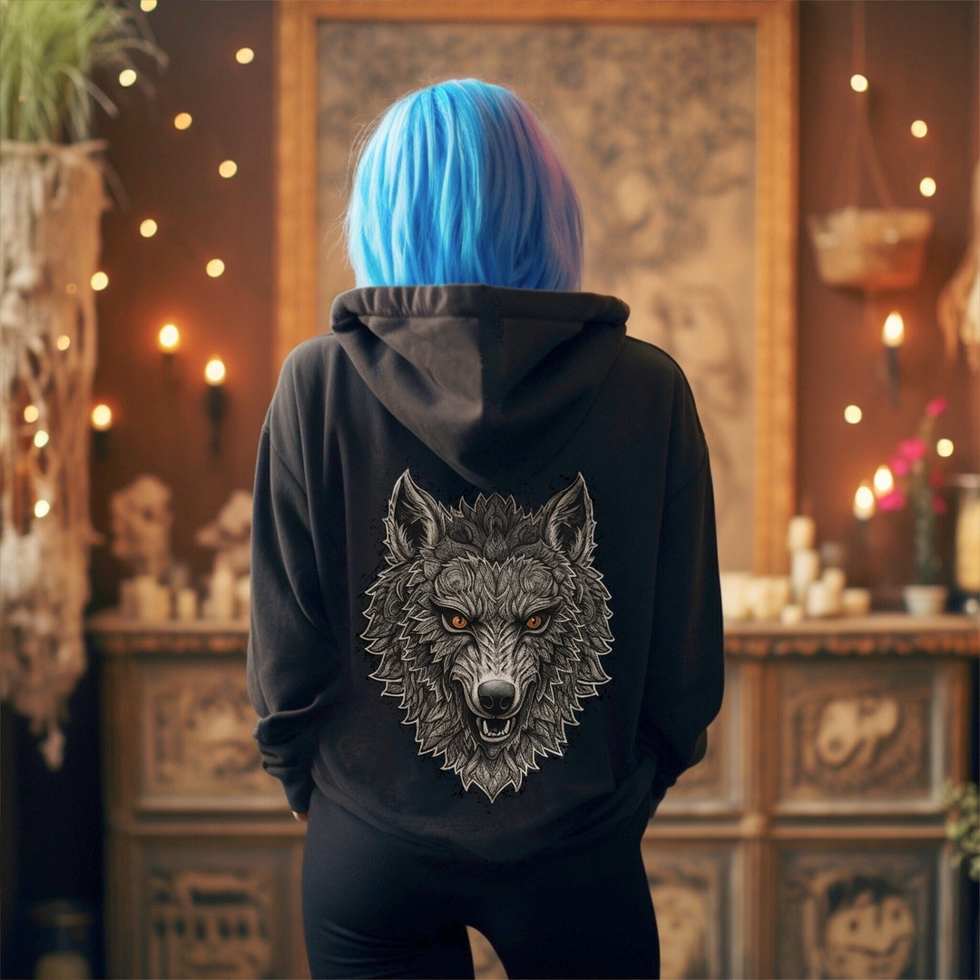 Wolf Jacket Wolf Hoodie Werewolf Jacket Horror Clothing Witchy Wolf
